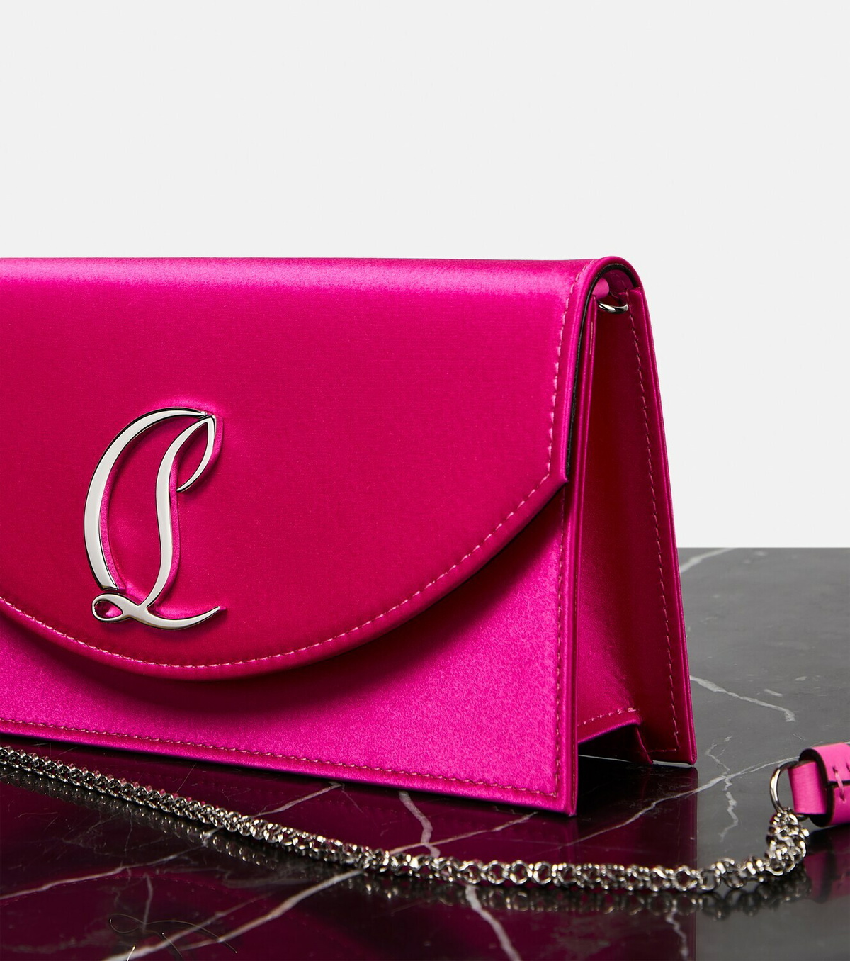 Christian Louboutin Loubi54 satin shoulder bag Christian