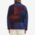 Percival Men's Anderson Tetris Fleece Jacket in Navy