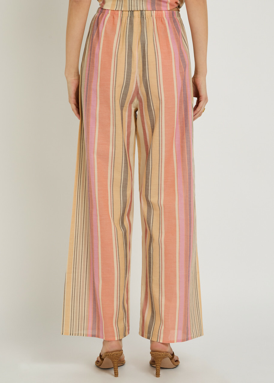 Faithfull The Brand Jensen Striped Cotton Trousers Multicoloured