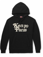KENZO - Logo-Appliquéd Cotton Hoodie - Black