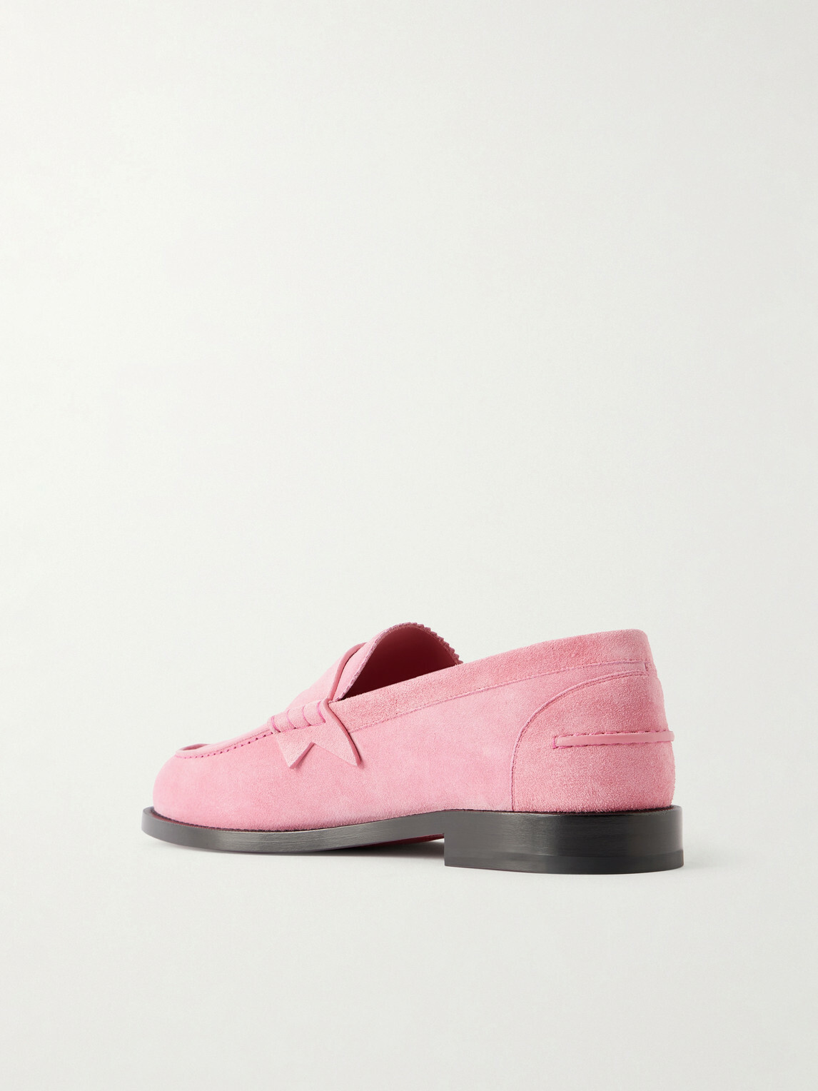 Christian Louboutin - The Plato Suede Leather Loafers - Pink
