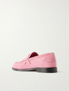 Christian Louboutin - The Plato Suede Leather Loafers - Pink