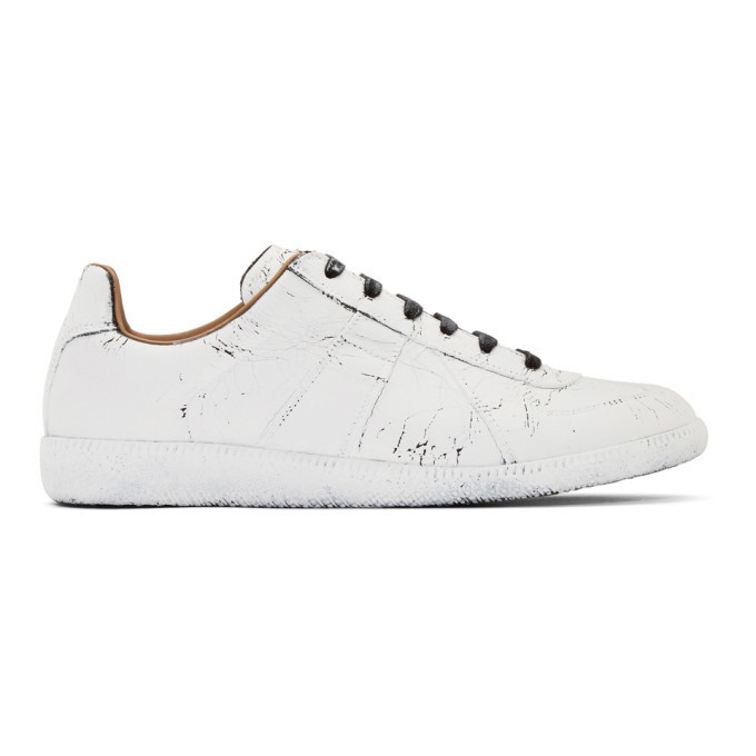 Photo: Maison Margiela White Paint Replica Sneakers