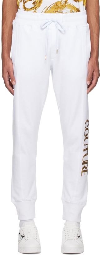 Photo: Versace Jeans Couture White Drawstring Sweatpants