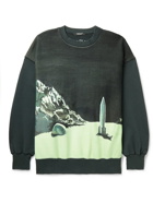 UNDERCOVER - Printed Cotton-Jersey Sweatshirt - Green