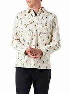 MC2 Saint Barth Man Corduroy Overshirt With Ski Print