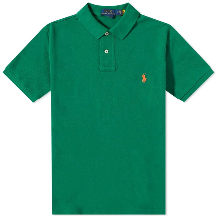 Photo: Polo Ralph Lauren Men's Slim Fit Polo Shirt in Primary Green