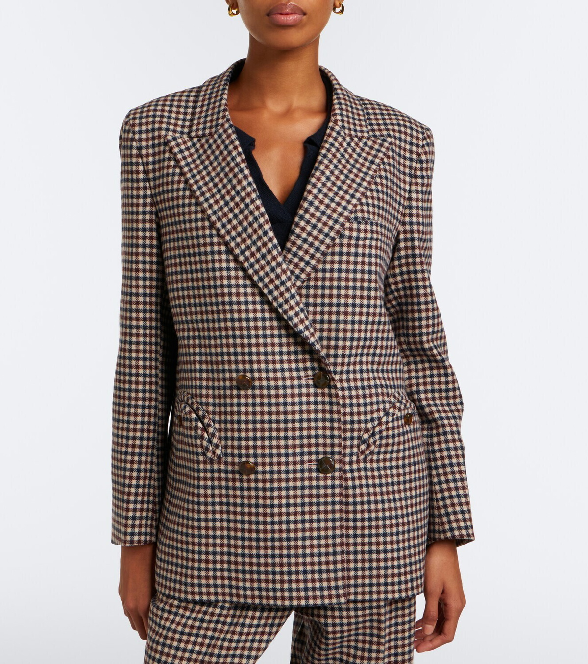Blazé Milano Everynight checked wool and cashmere blazer
