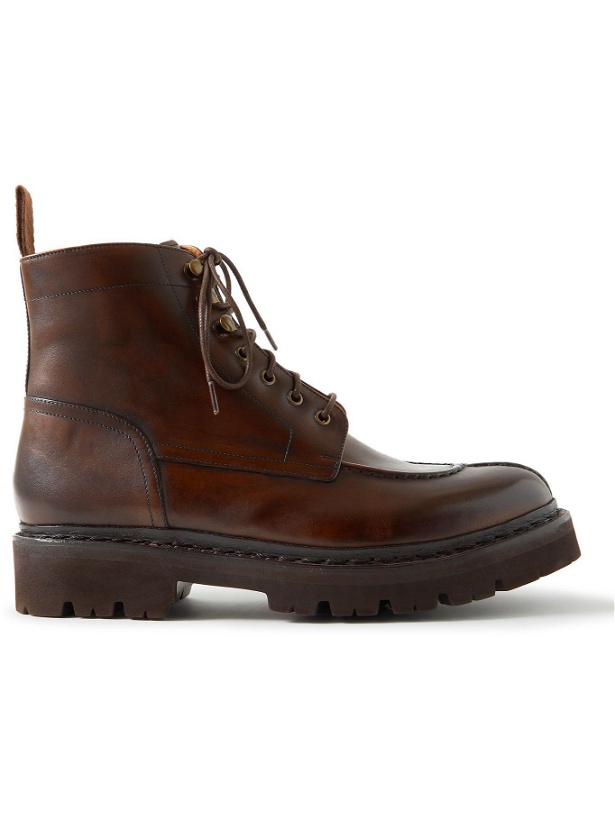 Photo: Grenson - Jonah Burnished-Leather Boots - Brown