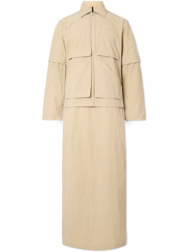 Photo: SAIF UD DEEN - Hybrid Thobe Convertible Twill Shirt - Neutrals