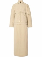 SAIF UD DEEN - Hybrid Thobe Convertible Twill Shirt - Neutrals
