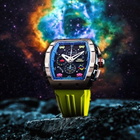 Nubeo Magellan Chronograph Black Dial Mens Watch NB-6024-SI-03