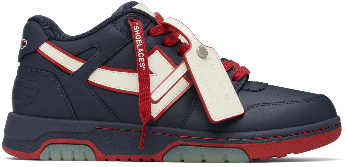 Off-White Navy 'Out Of Office' Outline Sneakers