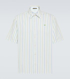 Acne Studios Striped cotton bowling shirt