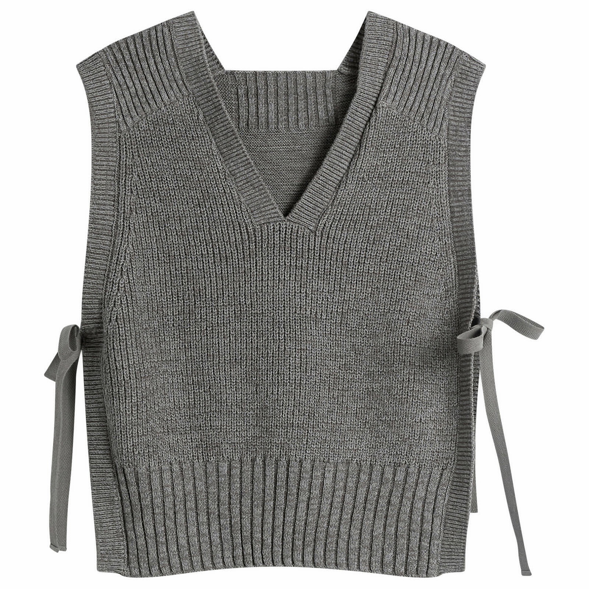 Beams Boy Women's Knitted Vest Top in Charcoal.G 