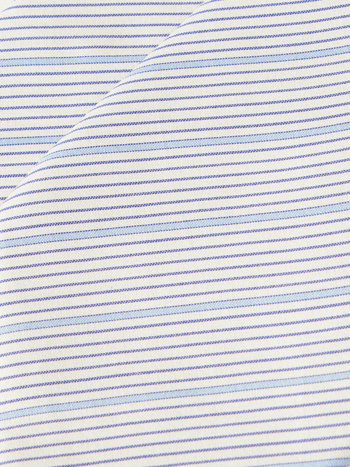 SAINT LAURENT - 7cm Striped Silk-Voile Tie - Blue