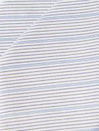SAINT LAURENT - 7cm Striped Silk-Voile Tie - Blue