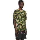 BAPE Khaki Camo Side Shark T-Shirt