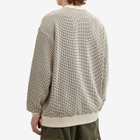 BEAMS Men's Double Heavy Waffle Sweatshirt in Beige