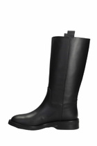 Via Roma 15 Low Heels Ankle Boots In Black Leather