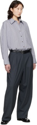 Cordera Gray & White Oversized Shirt