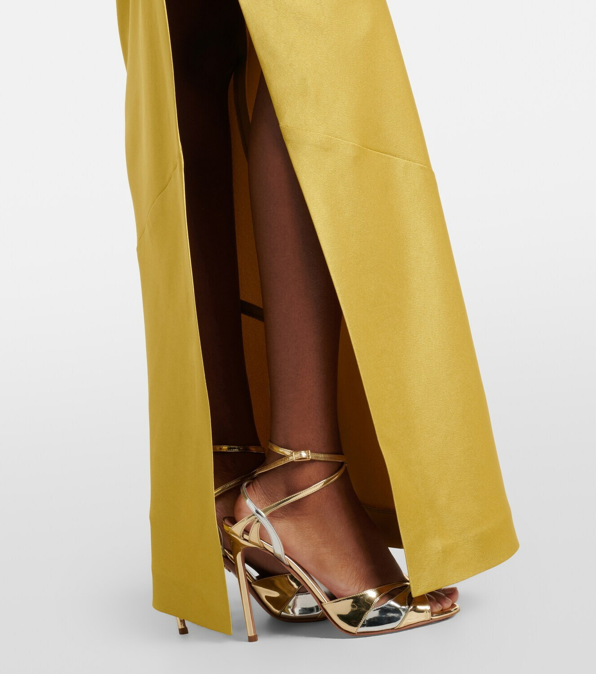 Alex Perry Draped one-shoulder satin crêpe gown