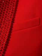 AREA - Embellished Wool Cropped Blazer