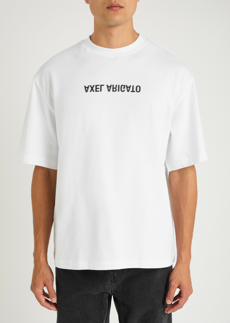 Axel Arigato Distort Logo-print Cotton T-shirt White