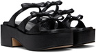 Marge Sherwood Black Ribbon Sandals