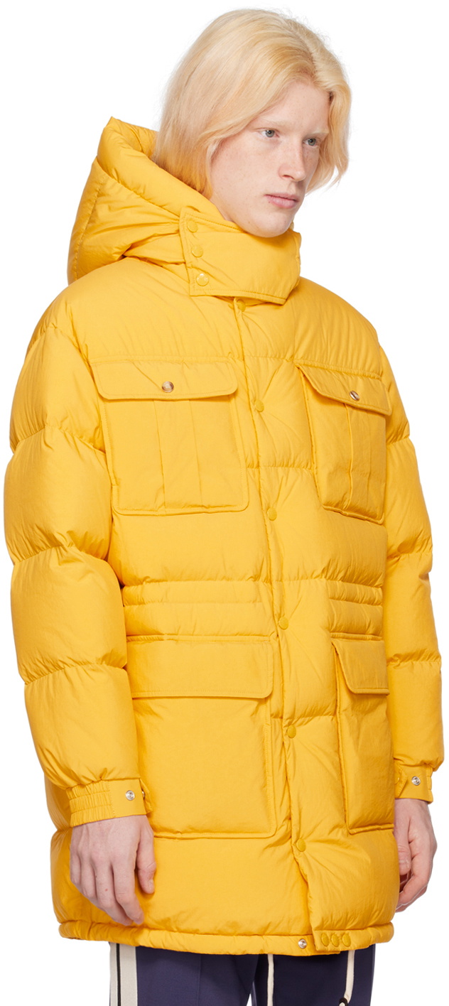Moncler Genius Moncler x Palm Angels Yellow Pentaflake Down Coat