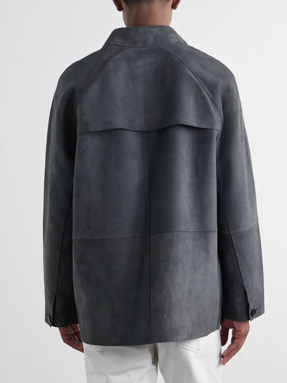 Paul Smith - Oversized Bonded-Suede Jacket - Gray