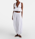 Alaïa Striped cotton poplin balloon pants
