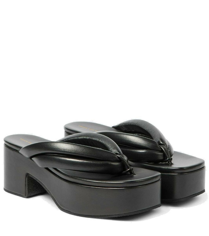 Photo: Dries Van Noten Leather platform thong sandals