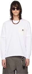 sacai White Carhartt WIP Edition Long Sleeve T-Shirt