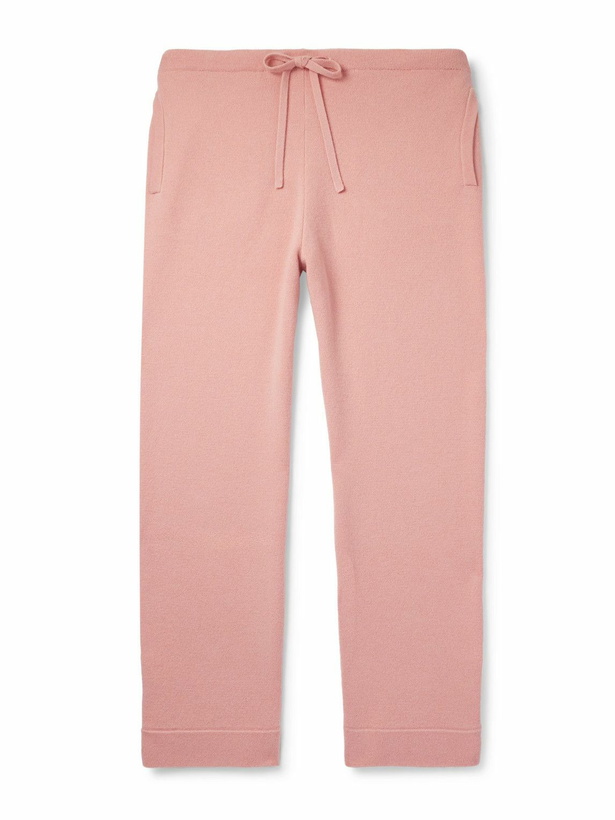 Photo: God's True Cashmere - Wanderer Tapered Embellished Cashmere Trousers - Pink