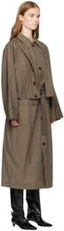 UMBER POSTPAST Brown Natural Dyed Double Layered Coat