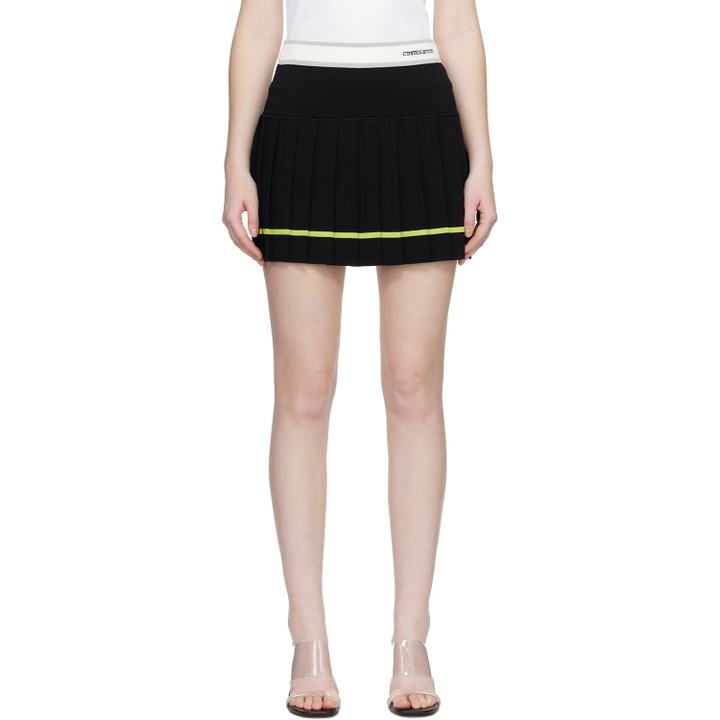 Photo: Casablanca Black Striped Pleated Miniskirt