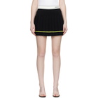 Casablanca Black Striped Pleated Miniskirt