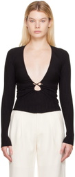 WYNN HAMLYN Black Linda Long Sleeve T-Shirt