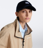 Miu Miu Logo velvet baseball cap