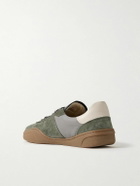 Acne Studios - Bars Low Suede-Trimmed Leather Sneakers - Gray