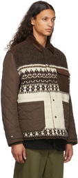 Junya Watanabe Brown & White Sweater Jacket