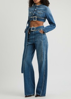 Jean Paul Gaultier Belted Wide-leg Jeans Blue