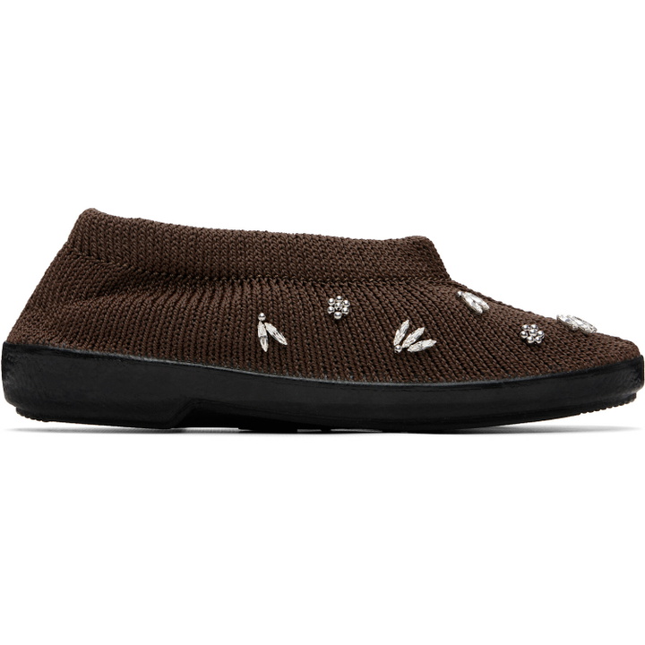 Photo: RESCHA SSENSE Exclusive Brown Jewel Slip-on Loafers