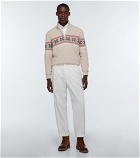 Brunello Cucinelli - Jacquard half-zip cashmere sweater
