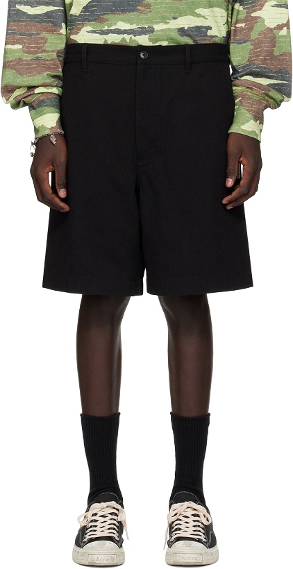 Photo: Acne Studios Black Regular Fit Shorts
