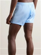 Hanro - Mercerised Cotton-Jersey Boxer Shorts - Blue