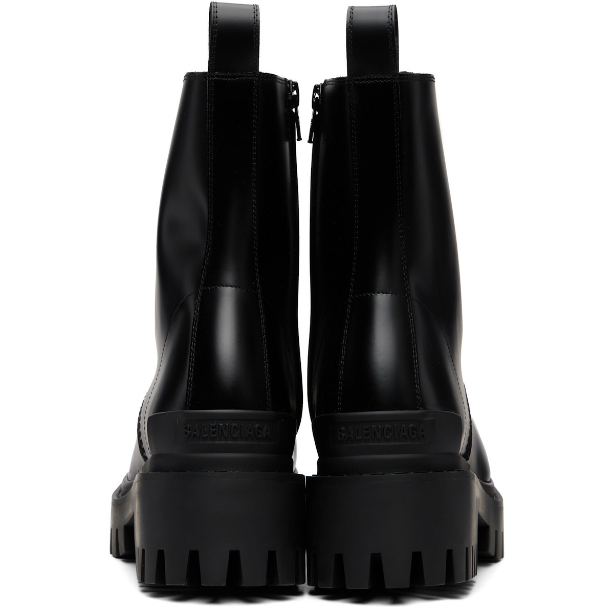 Balenciaga Black Strike Zip Boots