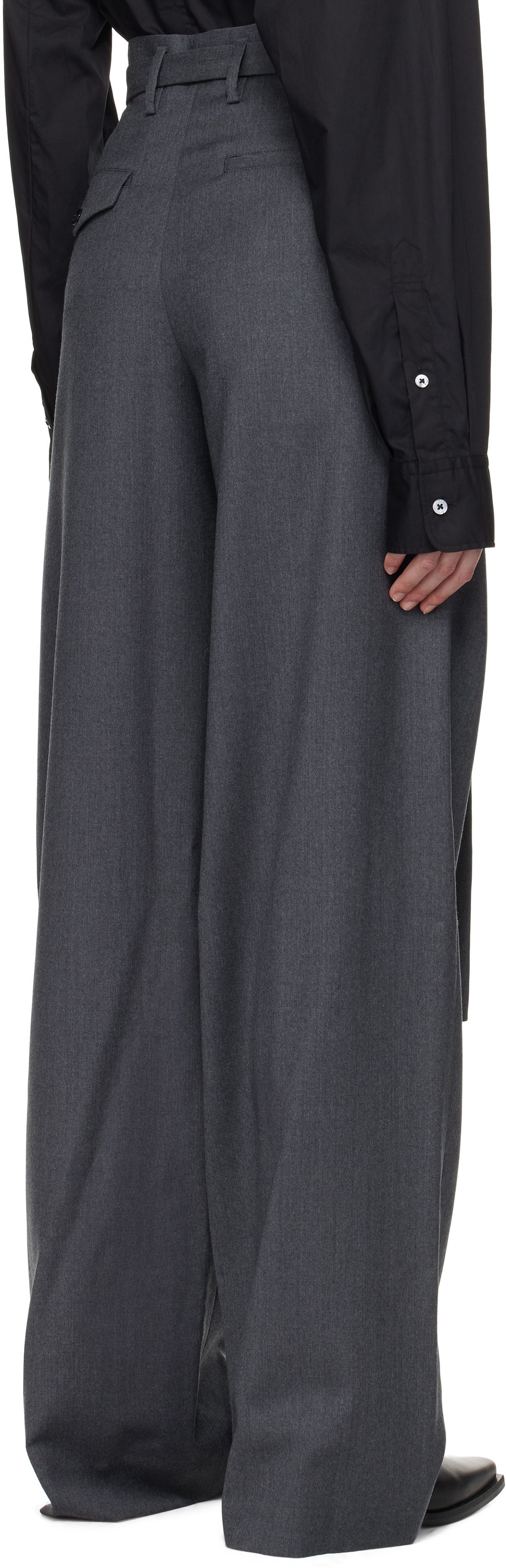 Ann Demeulemeester Gray Linna High-Comfort Trousers