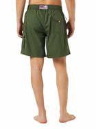 MC2 Saint Barth Man Military Green Comfort And Stretch Swim Shorts